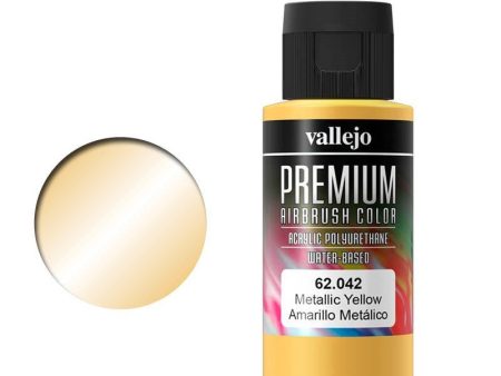 62042 Premium Colour Metallic Yellow 60 ml Acrylic Airbrush Paint on Sale