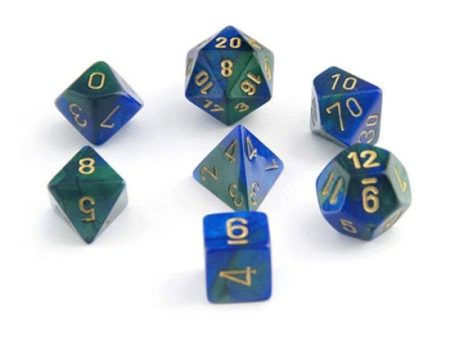 Gemini BlueGreen w Gold 7Die Set Online Sale